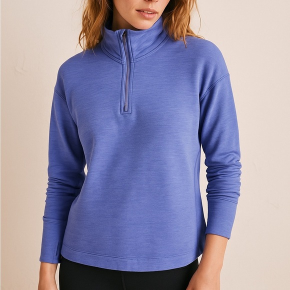 Outdoor Voices Tops - OUTDOOR VOICES 1/4 Zip Popover Funnel Neck Thumbhole Therma Long Sleeve Top